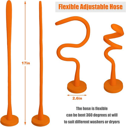 Front Load Washer Door Prop and Stopper - Magnetic Washing Machine Door Holder with 2.6-Inch Magnet Base, Removable Flexible Washer Door Stopper Keep Washer Door Open to Prevent Odors (Orange)