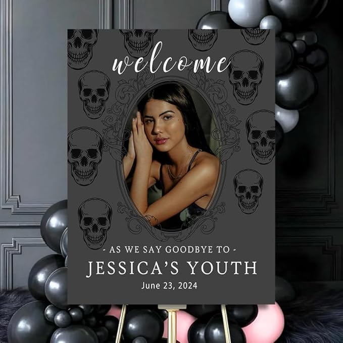Welcome As We Say Goodbye to Youth Sign, Personalized 30th Birthday Welcome Board, R.I.P Twenties Farewell to Youth Custom Decor.