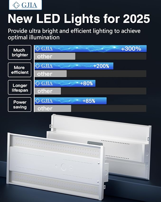 LED Linear High Bay Light, 210W 31500LM 0-10V Dimmable 5000K Daylight, Adjustable High Bay LED Shop Lights Lighting Fixtures for Garage Warehouse Workshop, UL