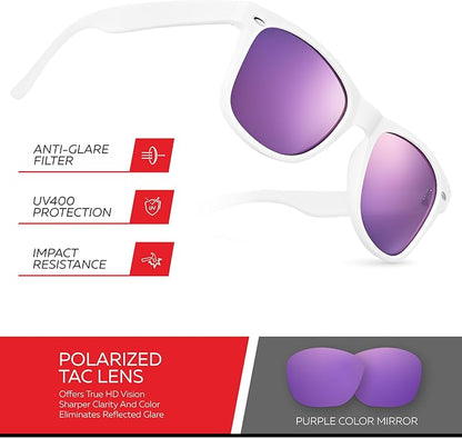 Retro Rewind Polarized Sunglasses for Men and Women - UV Protection Classic Sun Glasses