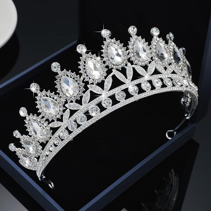 Kamirola Tiaras Princess Crown for Women and Girls Crystal Headbands for Bridal, Princess for Wedding and Party(TR21)