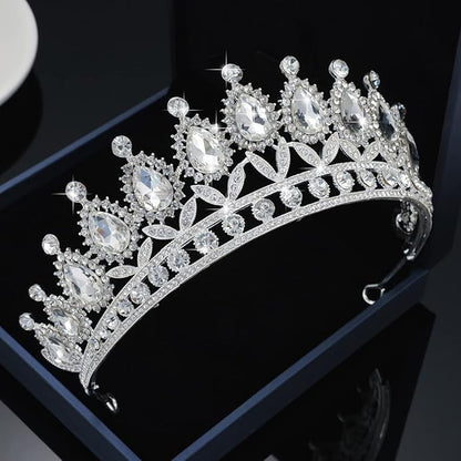Kamirola Tiaras Princess Crown for Women and Girls Crystal Headbands for Bridal, Princess for Wedding and Party(TR21)