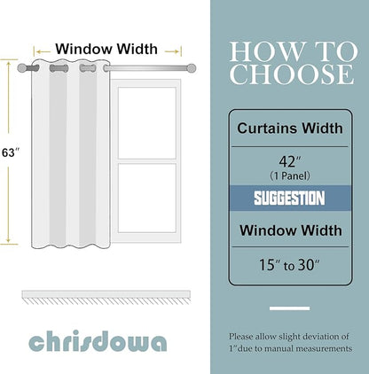 ChrisDowa Grommet Blackout Curtains for Bedroom - Thermal Insulated Room Darkening Curtains for Living Room (1 Panel Set, Navy Blue, 42W x 63L)