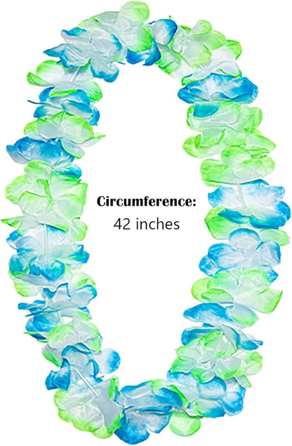 FreshDear 12 Counts Hawaiian Leis Bulk,leis for luau party,hawaiian leis for adults,beach party favors for adults,Summer Beach Vacation,Theme Party Decorations