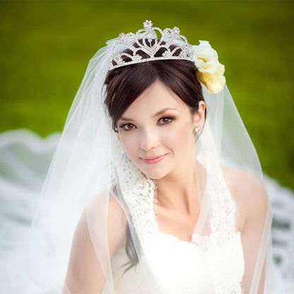 Pack of 2 Rhinestone Tiara Crown Exquisite Headband Comb Pin Wedding Bridal Birthday Tiaras
