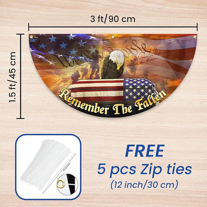 FLAGWIX American Army Veteran Flag - USA Premium Polyester Remember the Fallen Garden Flag 12x18-4th of July Memorial Day Veterans Day Decorations For Home Garden, Decorative Indoor Outdoor Flag