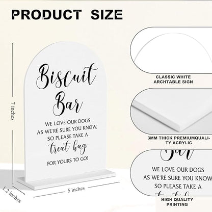 Wedding Biscuit Bar Sign Take One Sign Minimalist Style Wedding Favor Signs for Engagement Bridal Shower Ceremony Reception Event Birthday Party Clear Acrylic Table Decor Gifts for Dogs