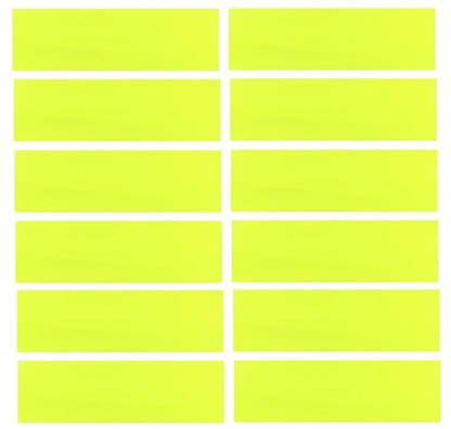 Kenz Laurenz Soft and Stretchy Elastic Cotton Headbands, Pack of 12, Neon Yellow