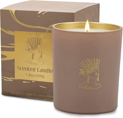 Candles for Home Scented, 4 Pack 7.8 OZ Cotton Scented Candles, Stress Relief Aromatherapy Candle Gifts Set, 220 Hour Long Lasting Candle Set,Jar Candles for Meditation, Yoga, Bath, Spa