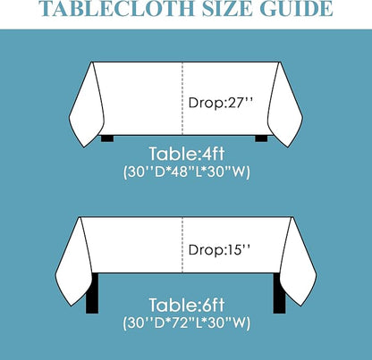 VidaFete 1 Pack 60 * 84inch Rectangle Tablecloth Polyester Table Cloth，Stain Resistant and Wrinkle Polyester Dining Table Cover for Kitchen Dinning Party Wedding Tabletop Buffet Decoration(White)
