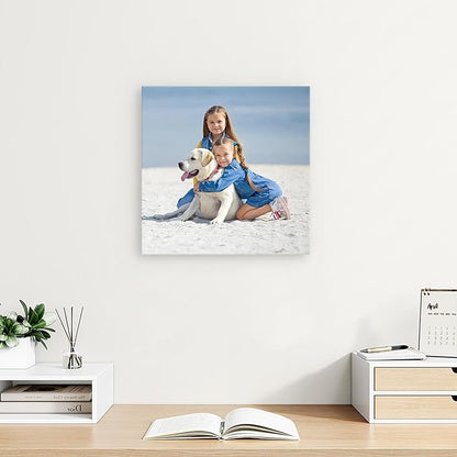 DBLAKI Personalized Custom Canvas Prints - Custom Framed Canvas Prints With Your Photos,Printed Photo To Canvas Wall Art Ideal for Home Decor Gifts Keepsakes 30" x30"