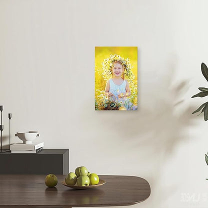 DBLAKI Personalized Photo to Canvas Print - Custom Canvas Prints With Your Photos,Custom Picture Frames Photo Prints Wall Art Ideal for Home Decor Gifts Keepsakes 8"x12"