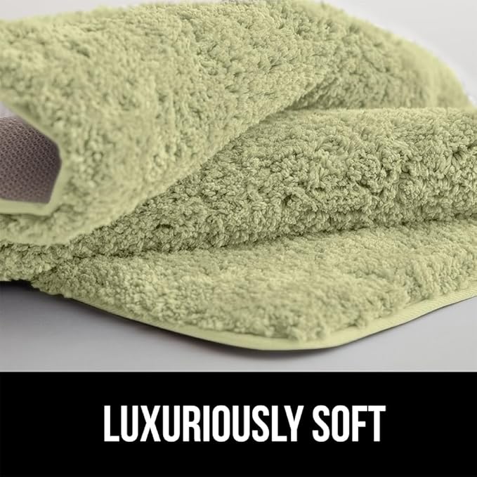 GORILLA GRIP Bathroom Rugs, Ultra Soft Absorbent Mat, Thick Plush Bath Rug, Machine Washable, Microfiber Quick Dry, Mats for Shower, Bathtub and Floor, Home Decor Accessories, 24x17, Sage