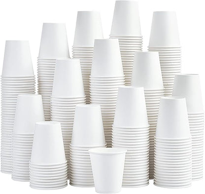 LITOPAK 480 Pack 5 oz Disposable Paper Coffee Cups, White Hot Espresso Cups for Party, Picnic, and Travel