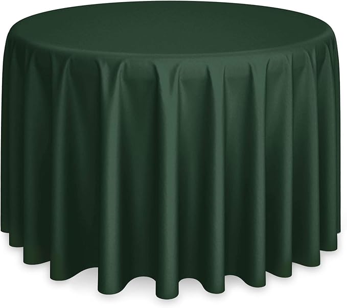Lann's Linens - 10 Premium 120" Round Tablecloths for Wedding/Banquet/Restaurant - Polyester Fabric Table Cloths - Hunter Green