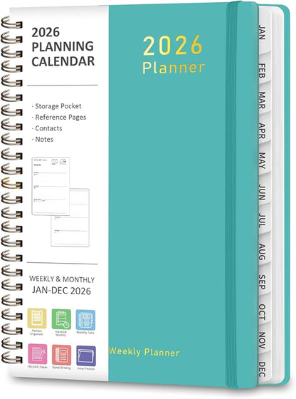 2026 Planner, Weekly and Monthly Calendar Academic Planner, Jan 2026 - Dec 2026, Planning Agenda Book for Desk Accessories and School Supplies - A5 (6.3'' x 8.5'')