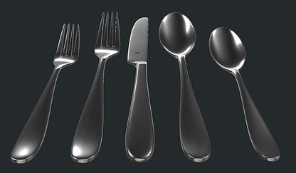 Silverware Set for 6 – 18/10 Stainless Steel Flatware, Mirror Finish, Dishwasher Safe, Durable and Balanced Utensils, Modern Tableware (30-Piece Set, Fidenza)