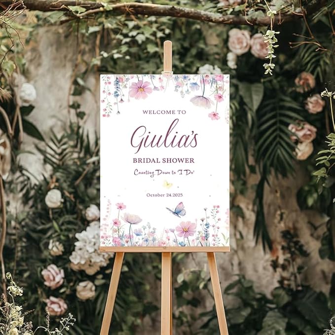 Bridal Shower Welcome Yard Sign, Wedding Shower Welcome Board, Custom Bridal Shower Sign, Elegant Bridal Shower Decor Board#7