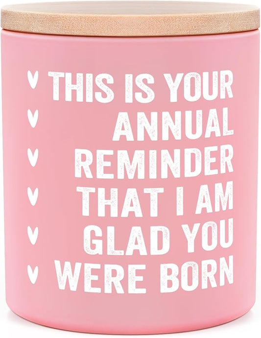 Happy Birthday Candle - Birthday Gifts for Women, Funny Birthday Gifts for Girlfriend, Best Friend, Sister, Daughter, BFF, Handmade Lavender Scented Candle 10oz