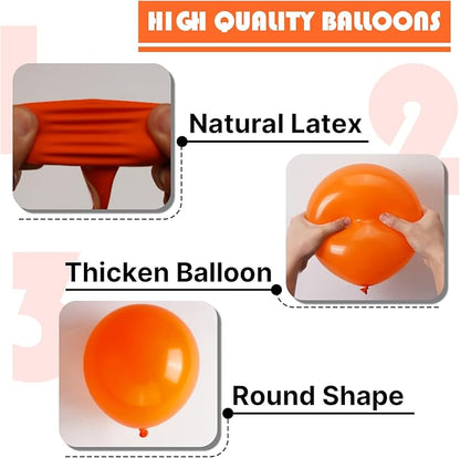 PartyWoo Orange Balloons 155pcs Different Sizes of 18 12 10 5 Inch Matte Fall Balloon Arch Kit Garland for Thanksgiving Halloween Little Cutie Baby Shower Birthday Party Decorations Orange-Y9