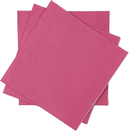 Peach Pink Cocktail Napkins 5 * 5inch disposable Beverage Napkin paper for Cocktail, Wedding, Dinner，Birthday Party Dessert Wine Paper Napkins（ 120 Count）
