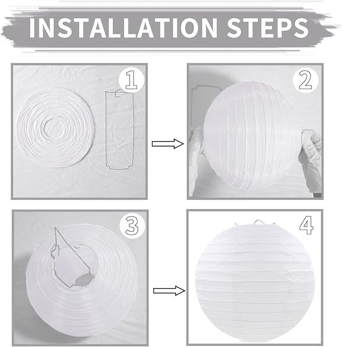 Purple Paper Lanterns Party Decorations, Hanging Round Paper Lanterns for Bachelorette Engagement Wedding Baby Bridal Purple Birthday Decorations (12 PCS)