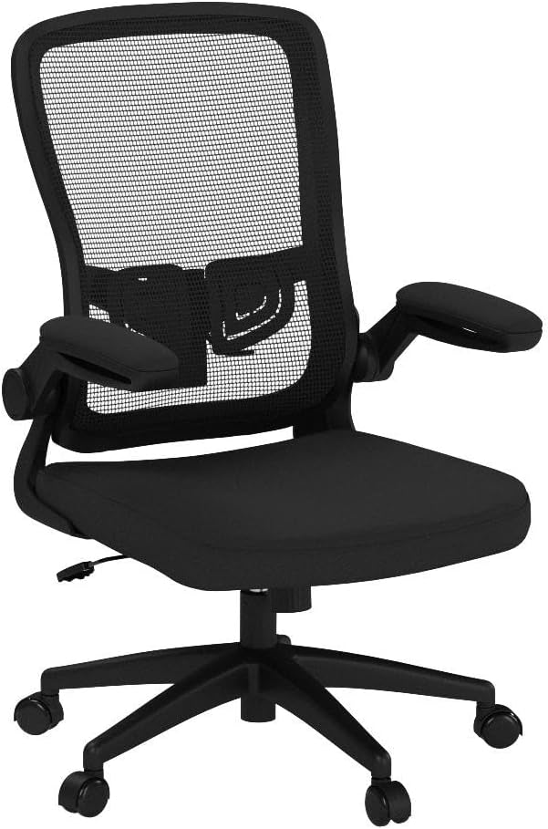 FelixKing Office Chair - Ergonomic Desk Chair with Adjustable Height, 360° Swivel, Flip-up Armrests, Flexible Tilt, Comfy Breathable Cushion and Fabric, Lumbar Support, for Home Conference Room Office