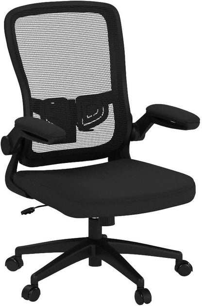 FelixKing Office Chair - Ergonomic Desk Chair with Adjustable Height, 360° Swivel, Flip-up Armrests, Flexible Tilt, Comfy Breathable Cushion and Fabric, Lumbar Support, for Home Conference Room Office