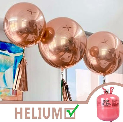 PartyWoo Rose Gold Balloons 4pcs 36 Inch Metallic Chrome Rose Gold Balloons for Wedding Anniversary Sweet 16 Baby Shower Bridal Shower Bridgerton Floral Birthday Party Decorations Rose Gold-G107