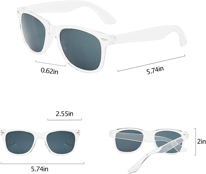 Pibupibu Neon Colors Party Favor Supplies Unisex Sunglasses Pack of 8