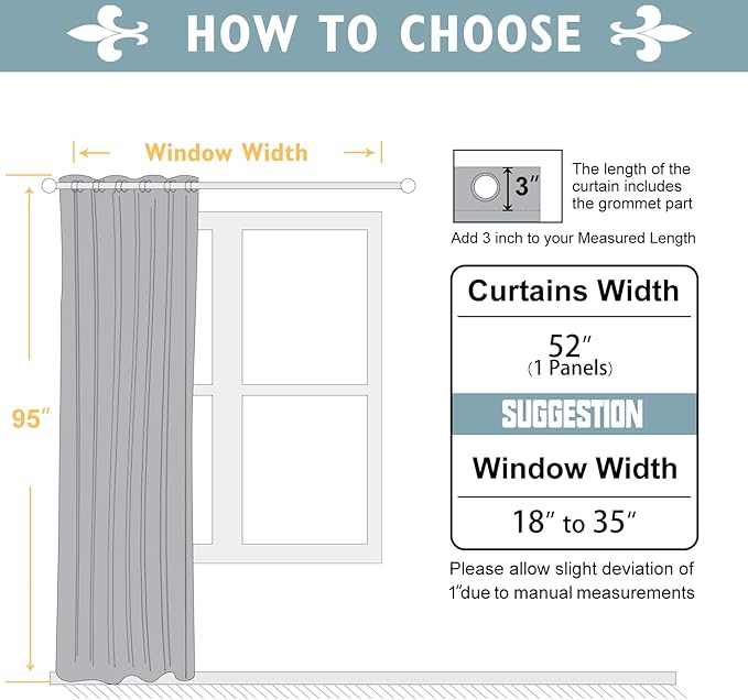 ChrisDowa Grommet Blackout Curtains for Bedroom - Thermal Insulated Room Darkening Curtains for Living Room (1 Panel Set, Brown,52W x 95L)