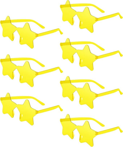 PLULON 30 Pairs Star Sunglasses Rimless Star Shape Sunglasses, Glasses Bulk Bachelorette Party Favors for Birthday Beach Kids Adult