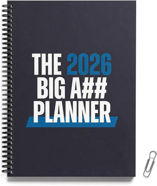 The Big A Planner – Design Your Amazing 2026, Oversized Desk Planner with Large Writing Space, Goal Setting Sections, Flexible Layout, January–December Planning Tool(B)