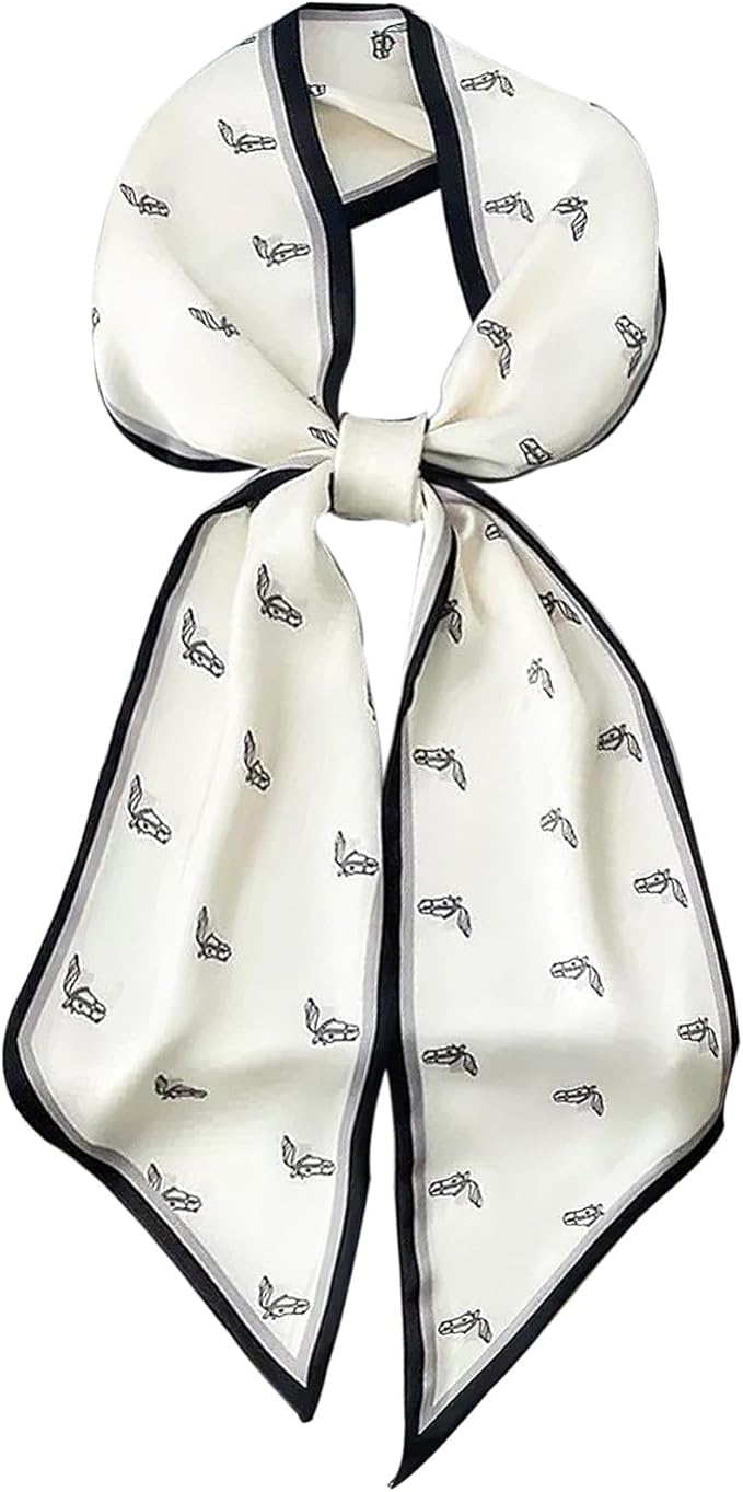 Head Scarf Hair Neck Scarves For Women Purse Bag Scarfs For Handbags Silky Long Thin Satin Headscarf Fashion