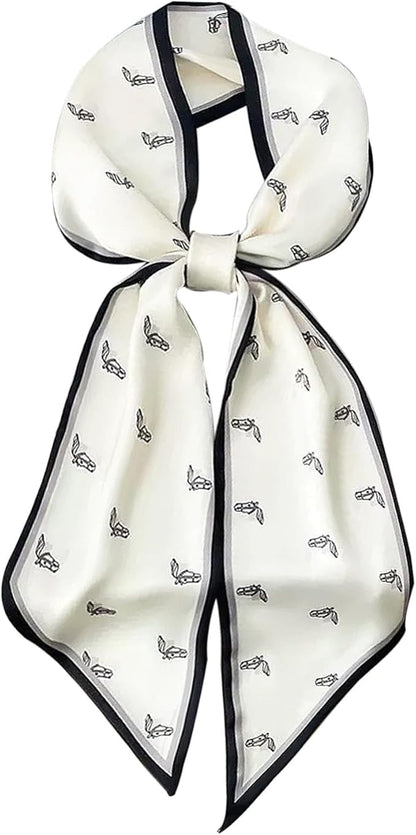 Head Scarf Hair Neck Scarves For Women Purse Bag Scarfs For Handbags Silky Long Thin Satin Headscarf Fashion