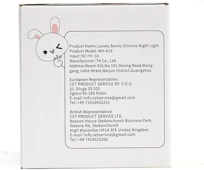 OneFire Night Light for Kids Christmas Gifts for Kids, 16 Colors Bunny Toys Cute Lamp, Soft Silicone Baby Night Light, 1200mAh Portable Dimmable Touch Lamps,Kawaii Room Decor,Christmas Gifts for Teens