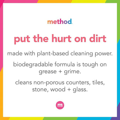 Method All-Purpose Cleaner Spray, Clementine, Perfect for Most Counters, Tiles, Stone, and More, 28 Oz Spray Bottles, (Pack of 8)