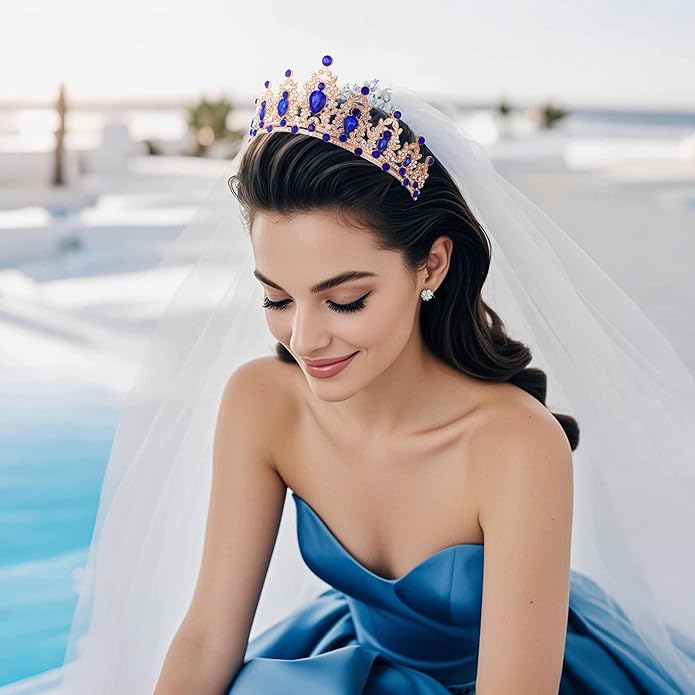 Crystal Tiaras and Crowns for Women - Wedding and Birthday Party Princess Crown Hair Accessories For Wedding, Prom, Pageant Celebration Party A3