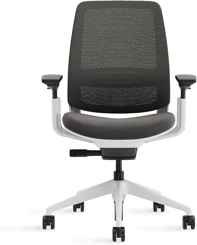 Steelcase Series 2 Office Chair, Seagull Frame, Cogent Connect Nickel, Hard Floor Casters