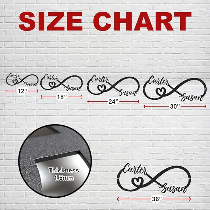 Personalized Home Decoration Metal Couples Name Sign,Heart Metal Love Plaques Wall Art,Valentine's Day Wedding gift bedroom decoration hangings Family Décor
