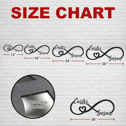 Personalized Home Decoration Metal Couples Name Sign,Heart Metal Love Plaques Wall Art,Valentine's Day Wedding gift bedroom decoration hangings Family Décor