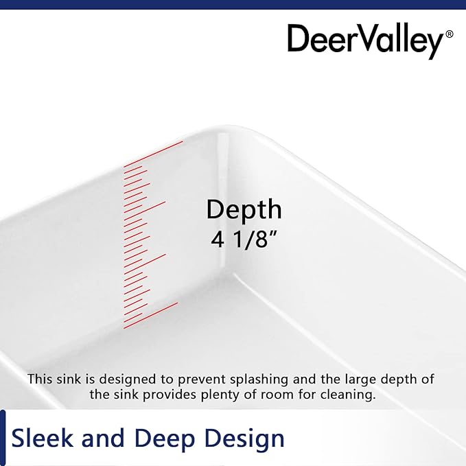 DeerValley Liberty 16x12 Inch Rectangular Vessel Sink, White Ceramic Above Counter Bathroom Basin, DV-1V0048