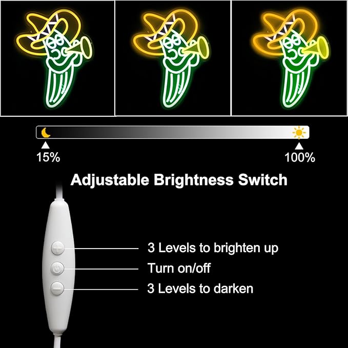 Cactus Sombrero Hat Neon Sign Music Play Trumpet Neon Lights for Fiesta Decor Cinco De Mayo Cactus LED Neon Signs for Wall Bedroom Celebrate Carnival Mexican Party Decor