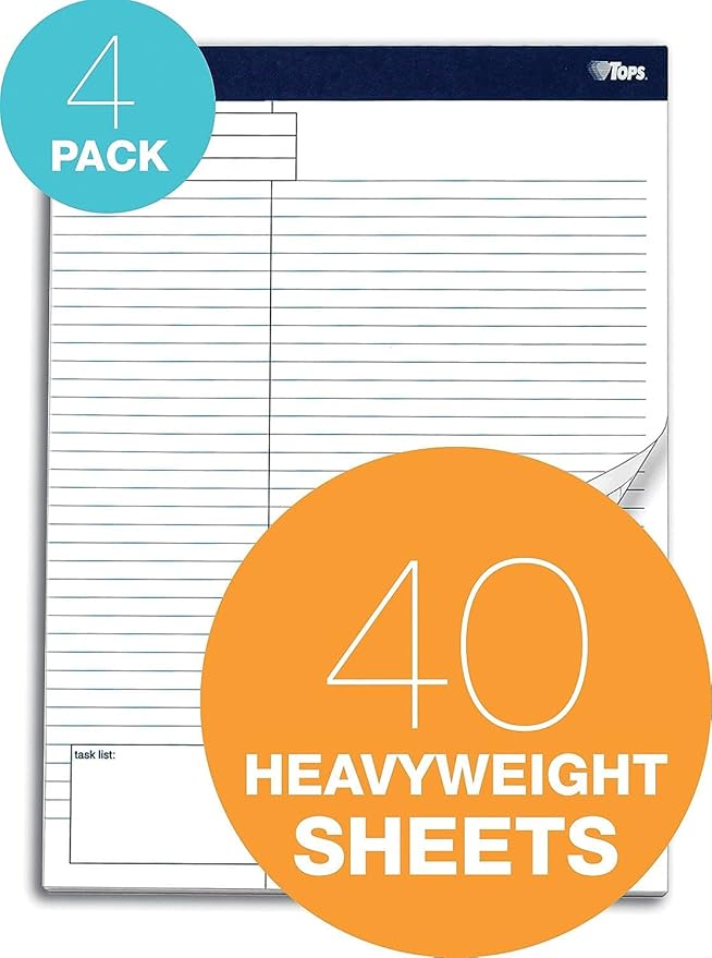 Tops Project Planning Pads 40 Sheets per Pad, 4 Pads per Pack