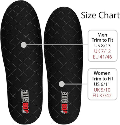 JobSite Warm Feet Thermal Insoles – 3M Thinsulate Insulation - Men 8-13 - 2 Pairs
