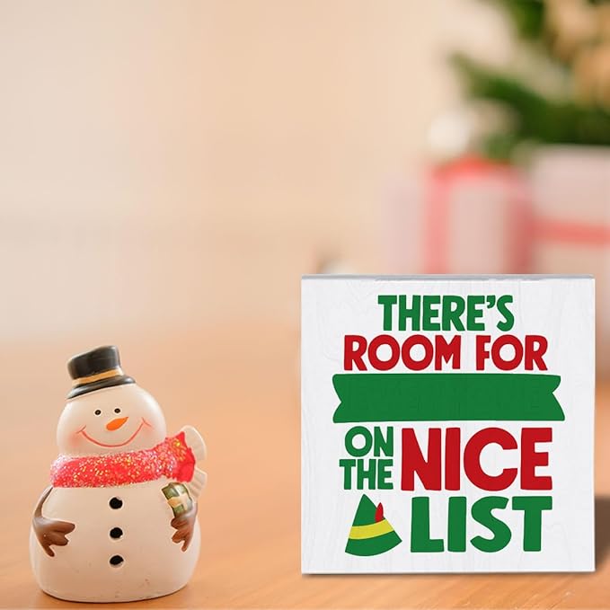 Christmas Vacation Decorations for home Christmas Holiday Decor for Living room Funny Merry Xmas Decor for Table 5 x 5 Inches