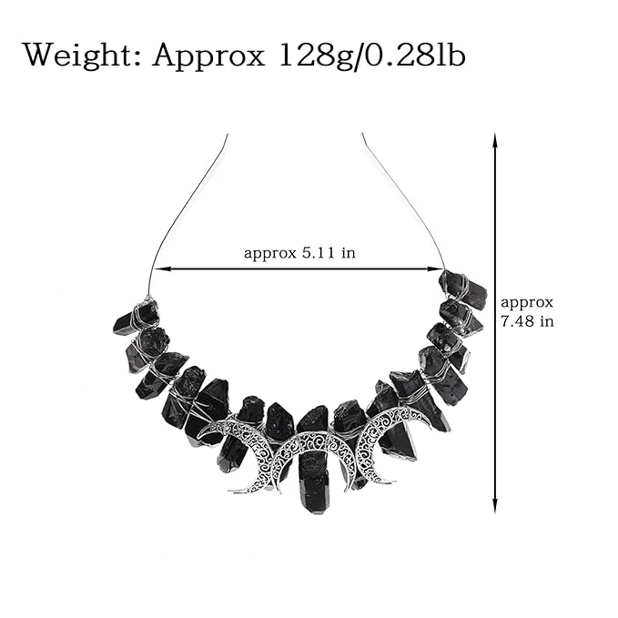 Black Natural Crystal Tiara Headband, Quartz Rhinestone Crown Goddess Halloween Masquerade Party Headwear for Women Girls
