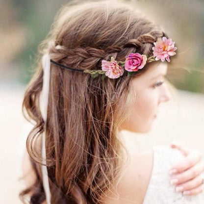 Women Headpieces Collection Accessories - 4PCS Boho Hair Wreaths, Flower Crowns, Tiaras for, Brides, Bridesmaids, Flower Girls, Weddings (A001-4PC)