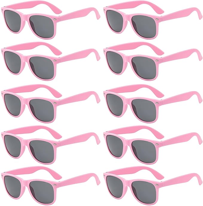 Pibupibu 10/20 Packs Adults Wholesale Neon Colors Square Retro Style Party Favors Sunglasses