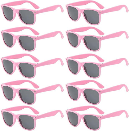 Pibupibu 10/20 Packs Adults Wholesale Neon Colors Square Retro Style Party Favors Sunglasses